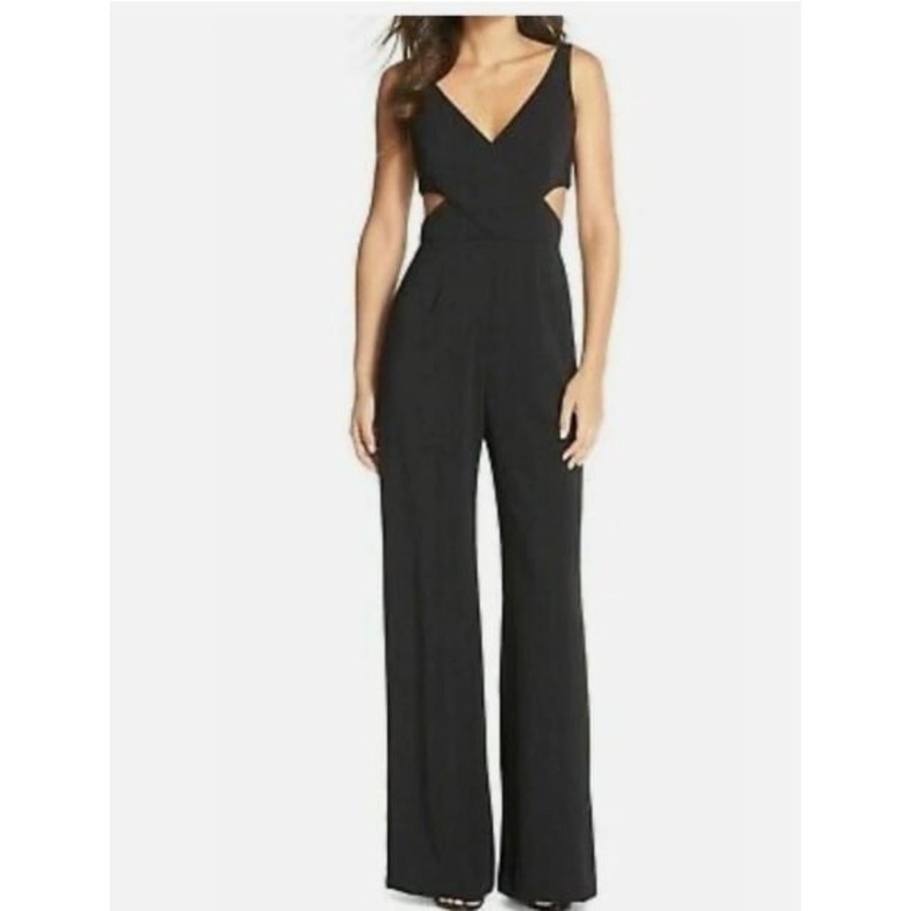 Jay Godfrey Size 2 Red Cut out Wide Leg Jumpsuit Party Formal Going Out - Picture 15 of 15